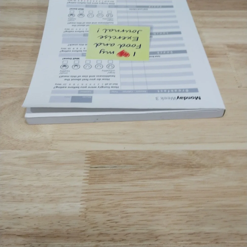 I Love My Food and Exercise Journal Logbook Daily Tracker New